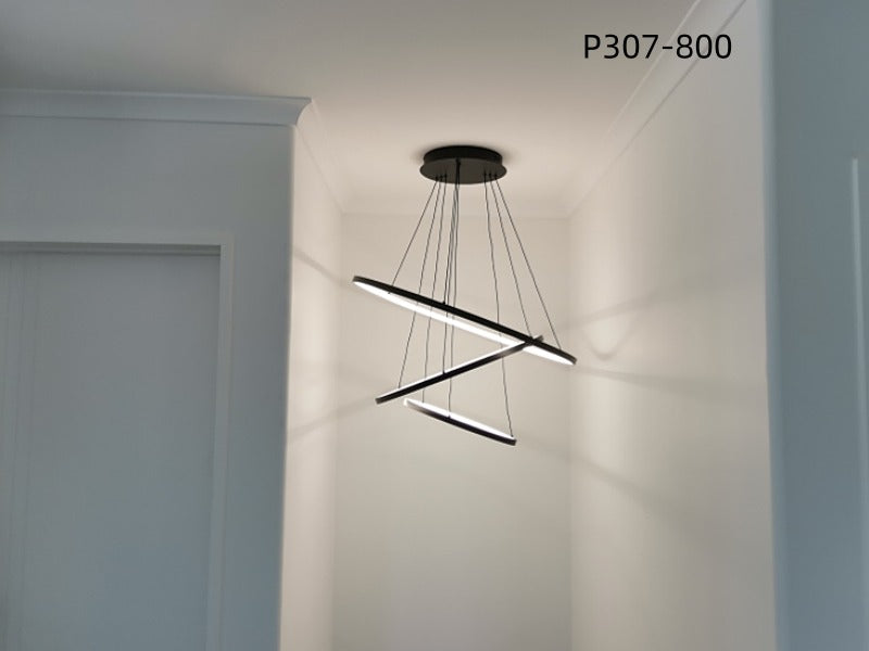 Modern LED Pendant Light P307-Black-80cm - Galaxy Lighting NZ
