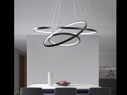 Modern LED Pendant Light P307-Black-80cm - Galaxy Lighting NZ