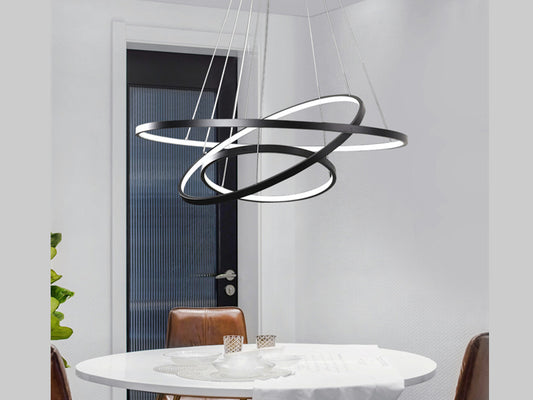 Modern LED Pendant Light P307-Black-80cm - Galaxy Lighting NZ