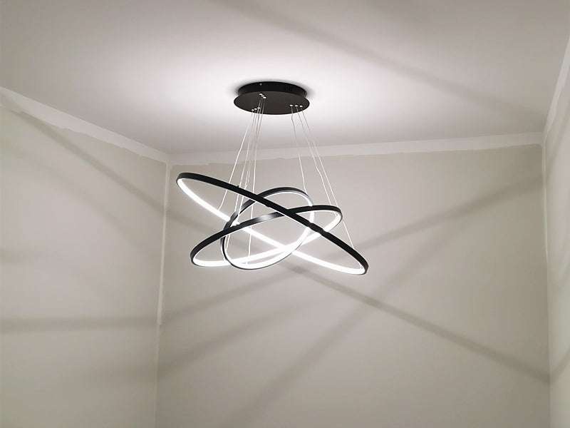 Modern LED Pendant Light P307-Black-80cm - Galaxy Lighting NZ