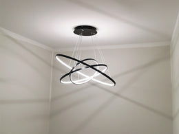 Modern LED Pendant Light P307-Black-80cm - Galaxy Lighting NZ