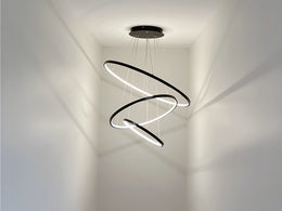 Modern LED Pendant Light P307-Black-80cm - Galaxy Lighting NZ
