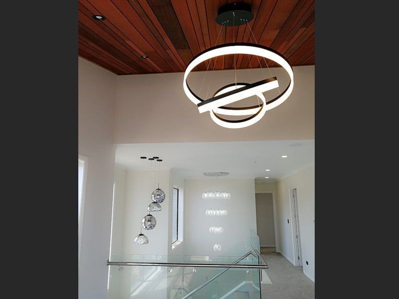 LED Pendant Light P336-Black*3Rings - Galaxy Lighting NZ