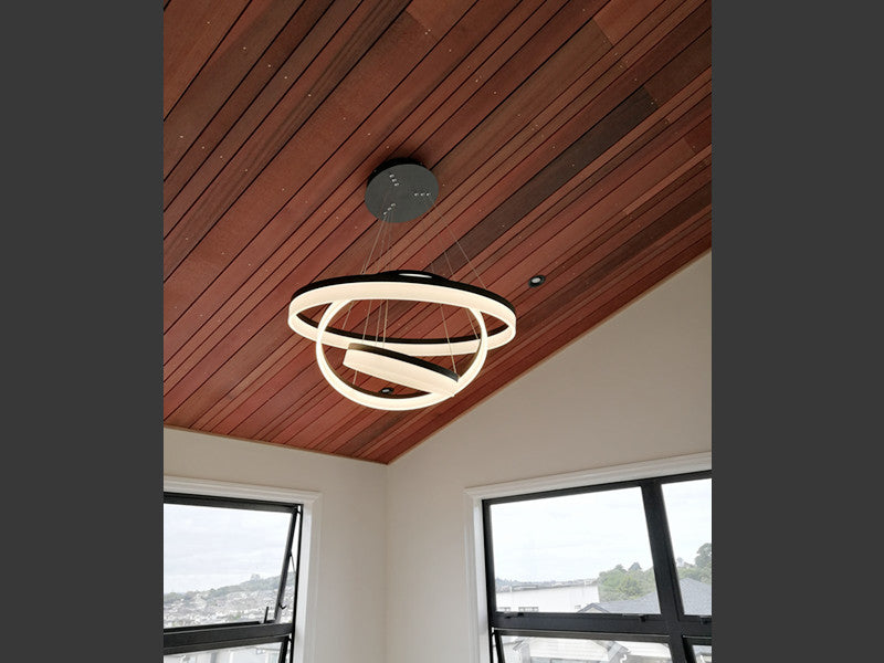 LED Pendant Light P336-Black*3Rings - Galaxy Lighting NZ