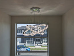 LED Crystal Pendant Light P312-3Rings - Galaxy Lighting NZ