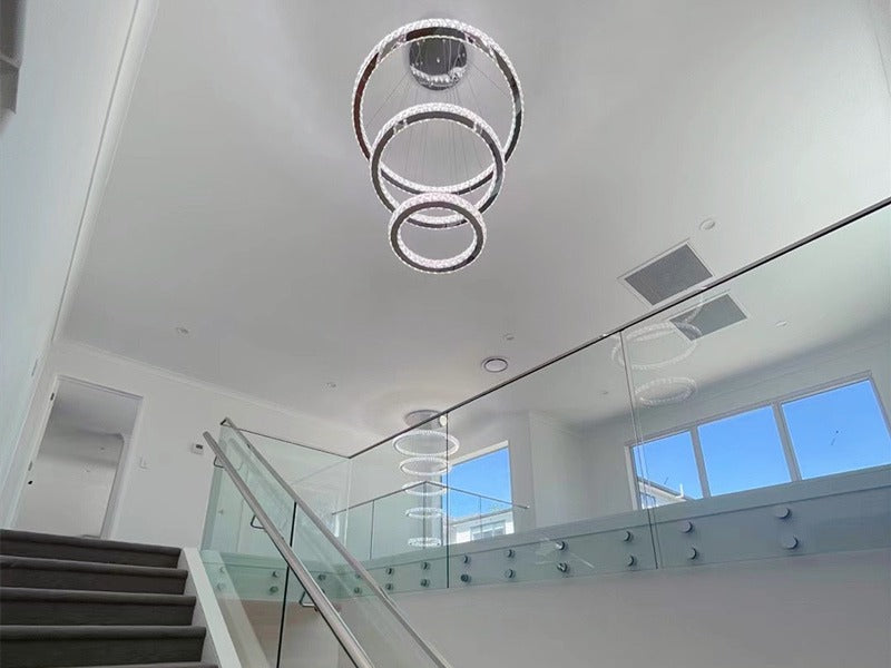 LED Crystal Pendant Light P312-3Rings - Galaxy Lighting NZ