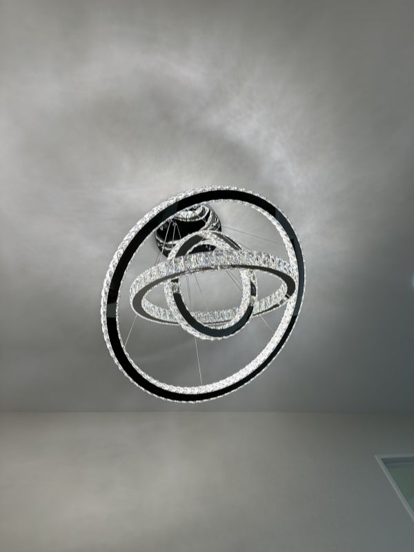 LED Crystal Pendant Light P312-3Rings