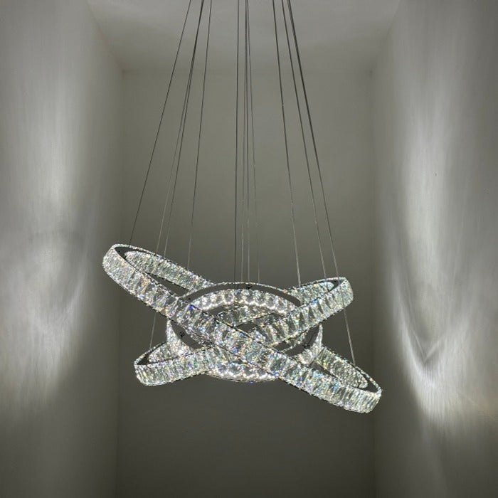 LED Crystal Pendant Light P312-3Rings