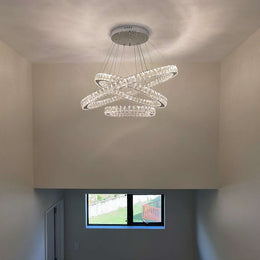 LED Crystal Pendant Light P312-3Rings