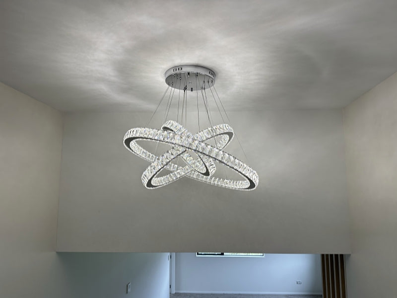 LED Crystal Pendant Light P312-3Rings