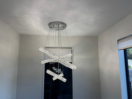 Color Change LED Crystal Pendant Light P312-4Rings - Galaxy Lighting NZ