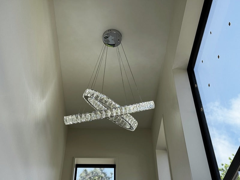 Color Change LED Pendant Light P316-80cm-2Rings - Galaxy Lighting NZ