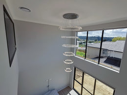 Color Change LED Pendant light P321-6 Rings - Galaxy Lighting NZ