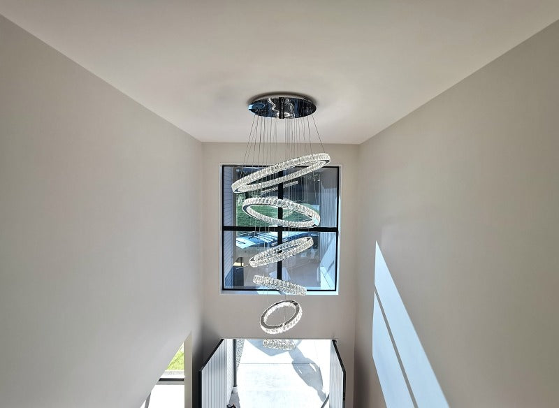 Color Change LED Pendant light P321-6 Rings - Galaxy Lighting NZ