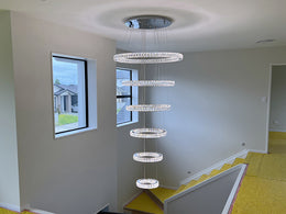 Color Change LED Pendant light P321-6 Rings - Galaxy Lighting NZ