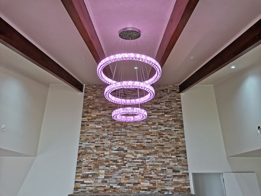 RGB Color Change LED Pendant Light P322-3Rings - Galaxy Lighting NZ