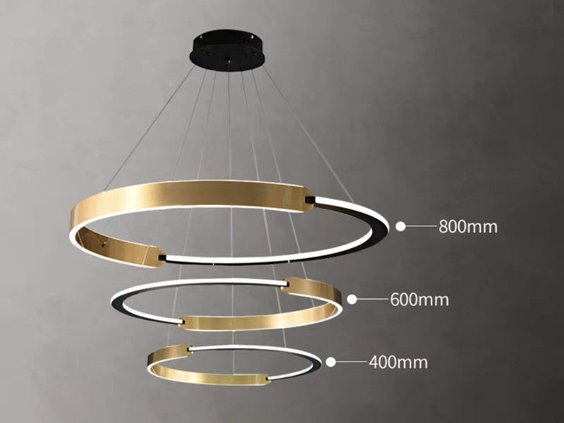 Modern LED Drop Light P350-5Rings - Galaxy Lighting NZ