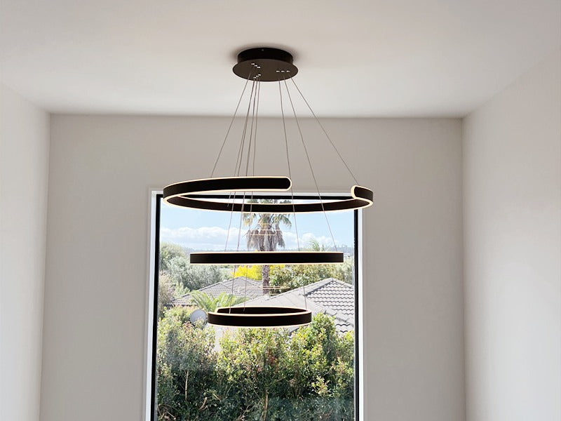 Stylish LED Pendant Light，P335-80cm-3Rings - Galaxy Lighting NZ