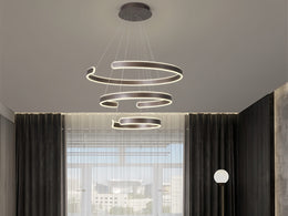 Stylish LED Pendant Light，P335-80cm-3Rings