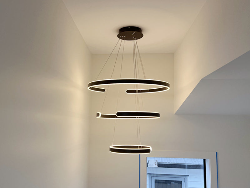Stylish LED Pendant Light，P335-80cm-3Rings - Galaxy Lighting NZ