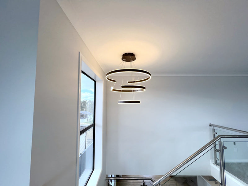 Stylish LED Pendant Light，P335-80cm-3Rings - Galaxy Lighting NZ