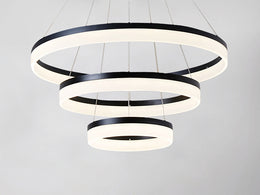LED Pendant Light P336-Black*3Rings - Galaxy Lighting NZ