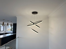 LED Pendant Light P336-Black*3Rings - Galaxy Lighting NZ