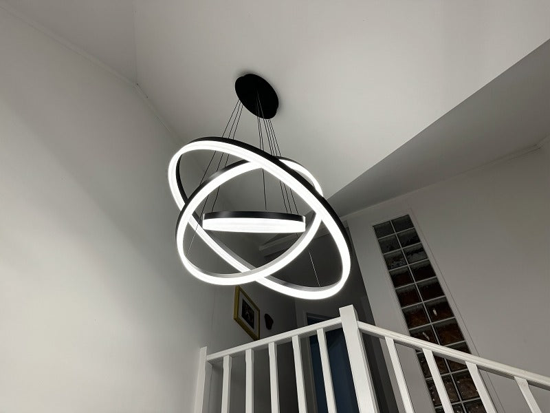 LED Pendant Light P336-Black*3Rings - Galaxy Lighting NZ