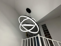 LED Pendant Light P336-Black*3Rings - Galaxy Lighting NZ