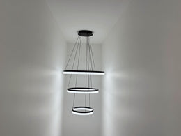 LED Pendant Light P336-Black*3Rings - Galaxy Lighting NZ