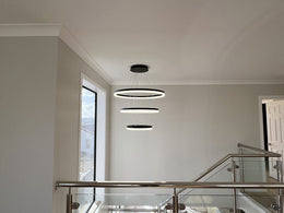 LED Pendant Light P336-Black*3Rings - Galaxy Lighting NZ