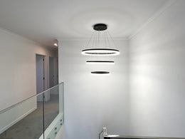 LED Pendant Light P336-Black*3Rings - Galaxy Lighting NZ