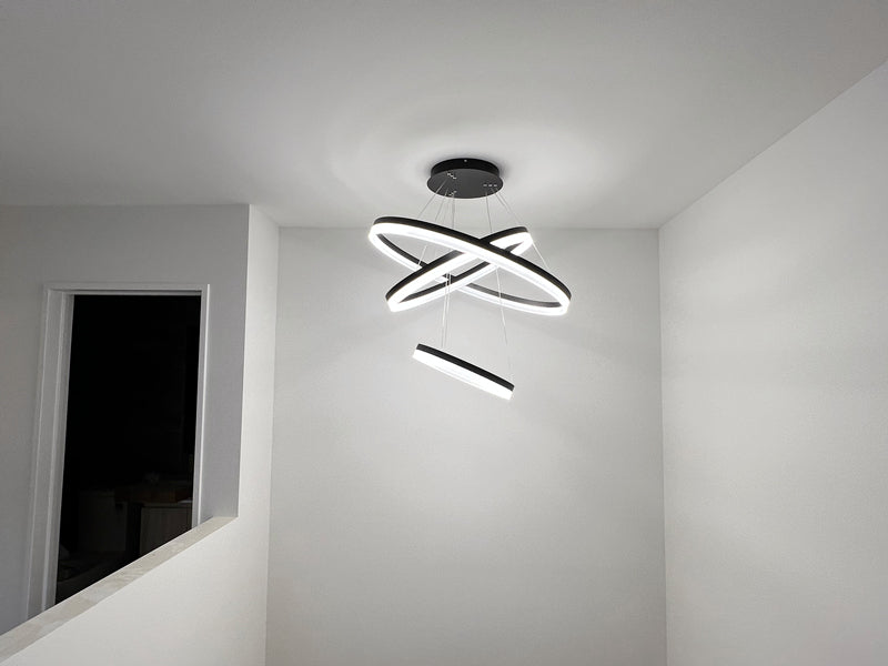 LED Pendant Light P336-Black*3Rings - Galaxy Lighting NZ