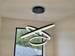 LED Pendant Light P336-Black*3Rings - Galaxy Lighting NZ