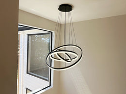 LED Pendant Light P336-Black*3Rings - Galaxy Lighting NZ