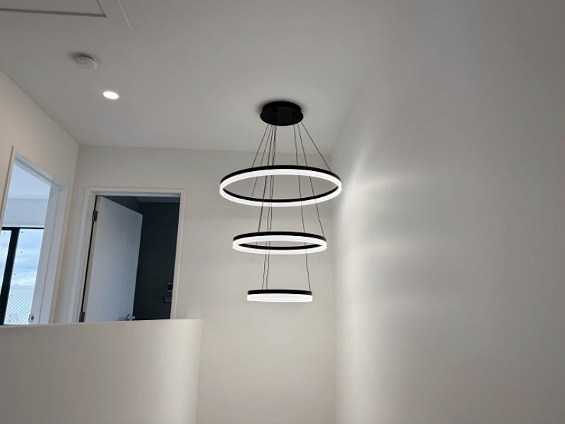 LED Pendant Light P336-Black*3Rings