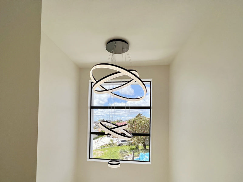 LED Drop Light P336-Black*5Rings - Galaxy Lighting NZ