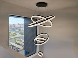 LED Drop Light P336-Black*5Rings - Galaxy Lighting NZ