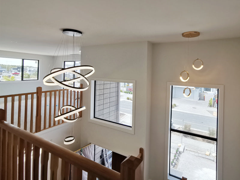 LED Drop Light P336-Black*5Rings - Galaxy Lighting NZ