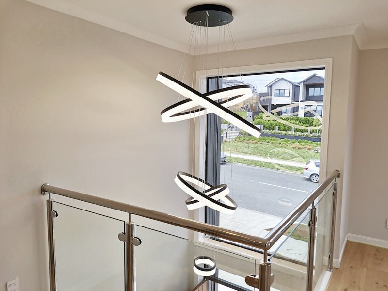 LED Drop Light P336-Black*5Rings - Galaxy Lighting NZ