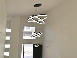 LED Drop Light P336-Black*5Rings - Galaxy Lighting NZ