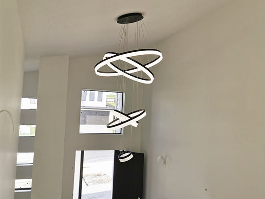 LED Drop Light P336-Black*5Rings - Galaxy Lighting NZ