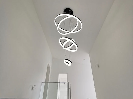 LED Drop Light P336-Black*5Rings - Galaxy Lighting NZ