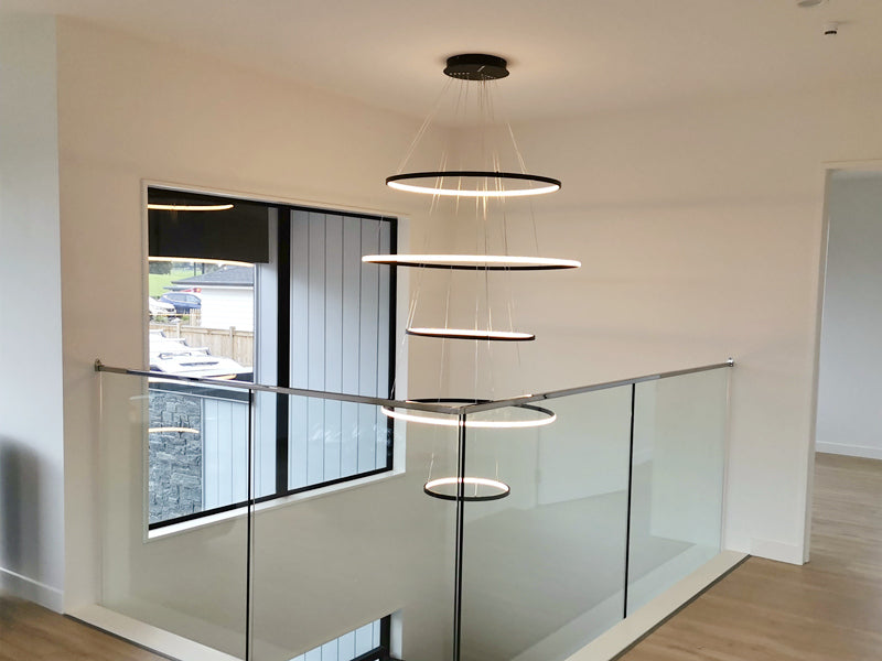 Stylish LED Pendant Light, Mutiple Shape P337-Black*5 - Galaxy Lighting NZ