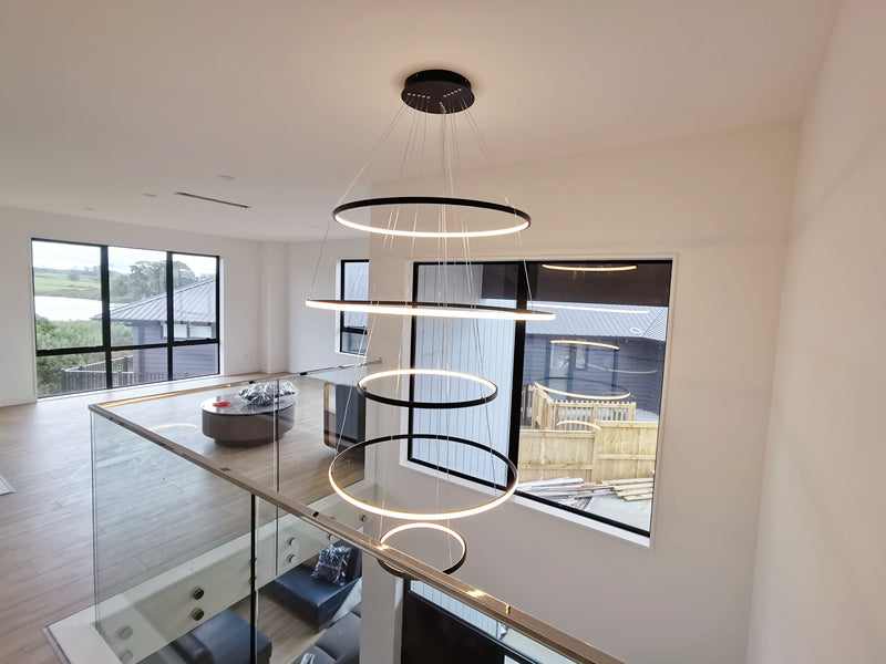 Stylish LED Pendant Light, Mutiple Shape P337-Black*5 - Galaxy Lighting NZ