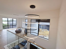 Stylish LED Pendant Light, Mutiple Shape P337-Black*5 - Galaxy Lighting NZ