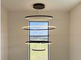 Stylish LED Pendant Light, Mutiple Shape P337-Black*5 - Galaxy Lighting NZ