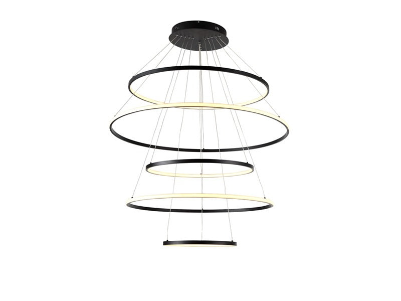 Stylish LED Pendant Light, Mutiple Shape P337-Black*5 - Galaxy Lighting NZ