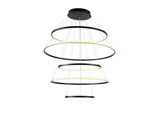 Stylish LED Pendant Light, Mutiple Shape P337-Black*5 - Galaxy Lighting NZ