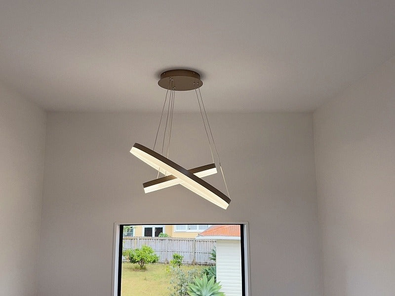 LED Pendant Light P339-Coffee*2Rings
